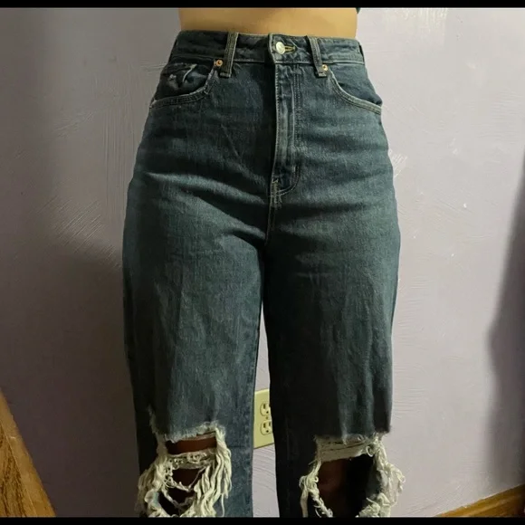 Target Wild Fable Highest Rise Baggy Jeans Size 6/28 R Medium Wash